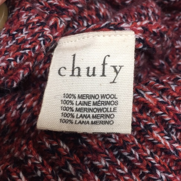 NWT CHUFY Cliff Wool Knit Cardigan in tosh red - Picture 12 of 13